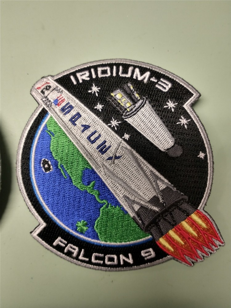 SpaceX Iridium 1 and Iridium 3 Authentic Mission Patch Set
