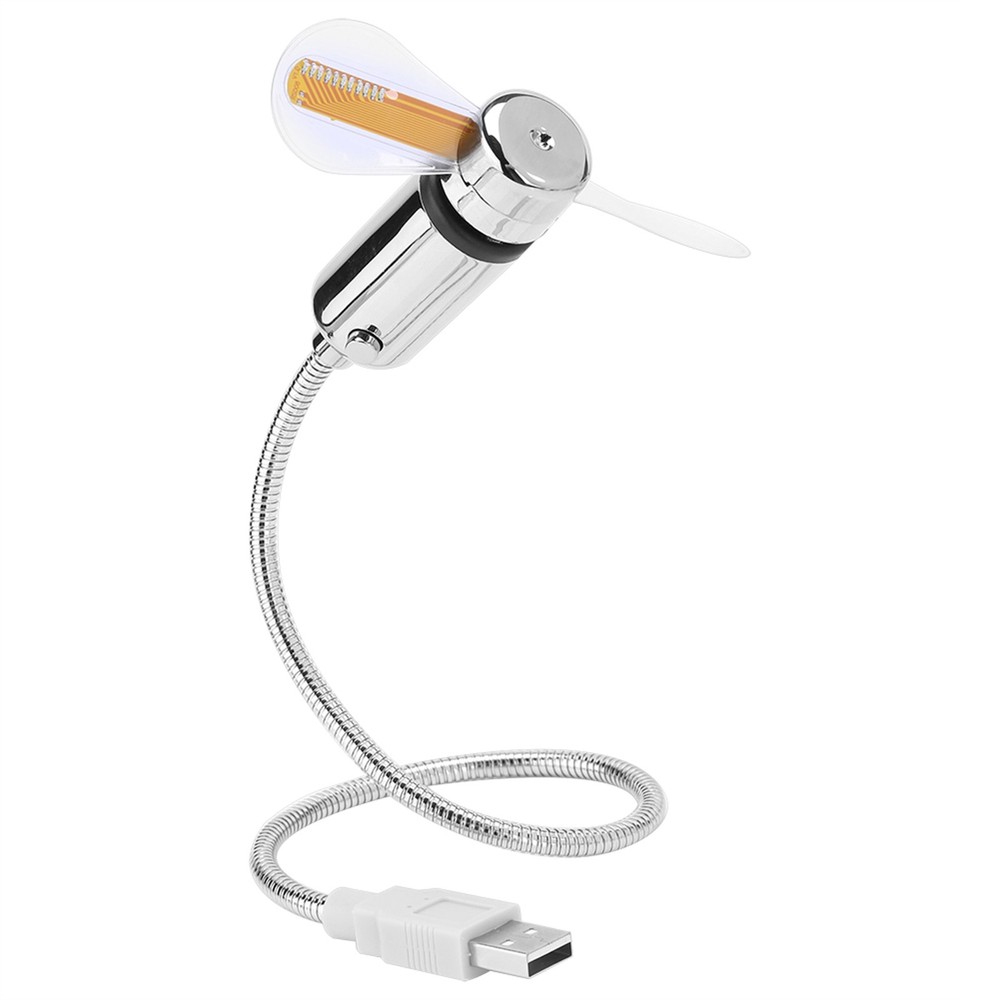 Mini Flexible Fan with Adjustable Neck Durable Soft Blades LED Programmable WT