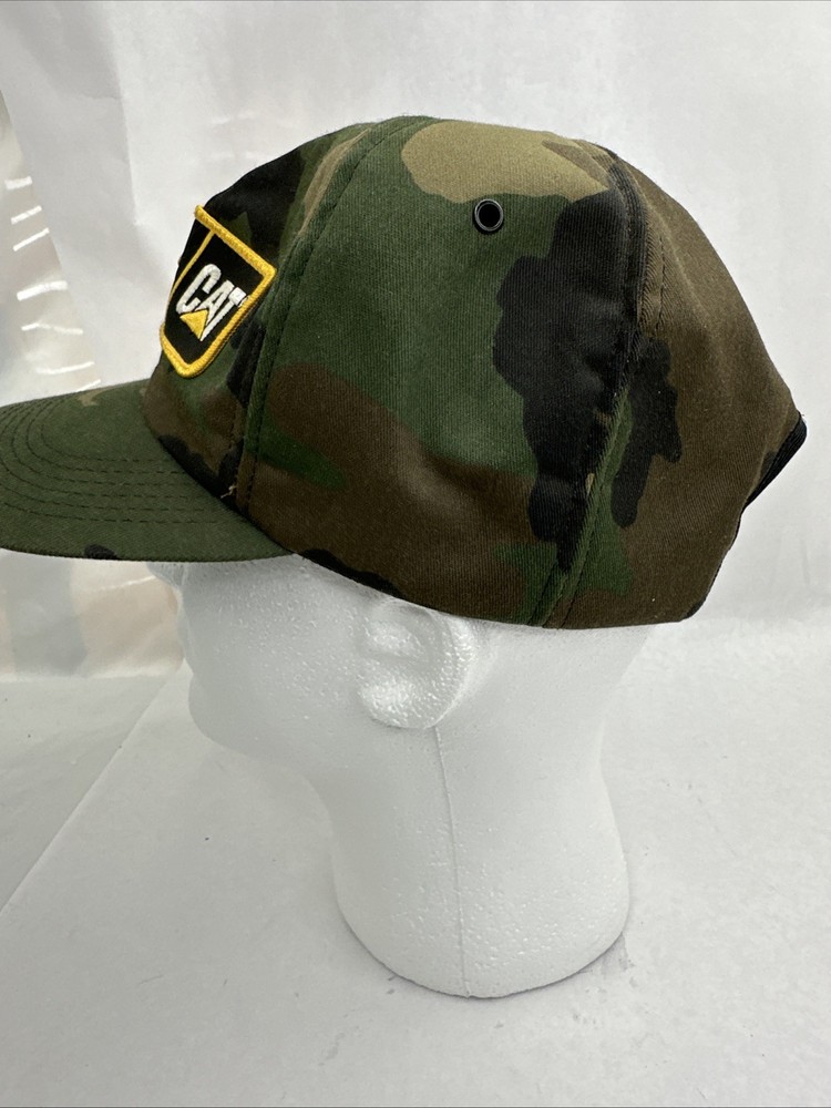 Walker CAT Caterpillar Patch Hat Snap Back Vintage Camo