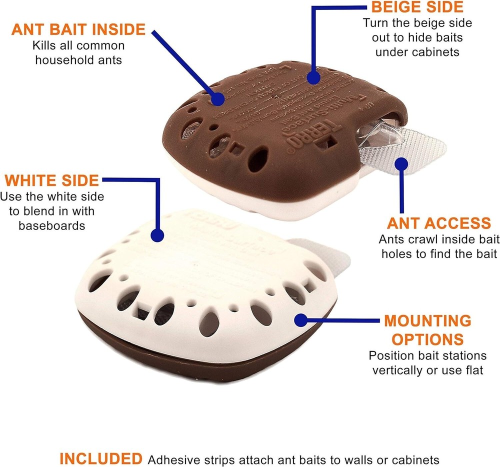 Terro Multi-Surface Liquid Ant Baits 4 Bait Stations Attracts & Kills All Ants