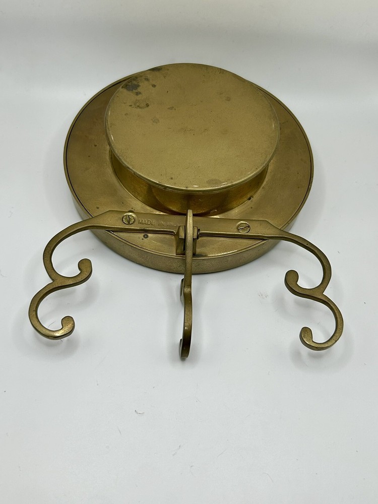 Vintage Heavy Solid Brass Table/ Mantle Clock Made In India, Tested