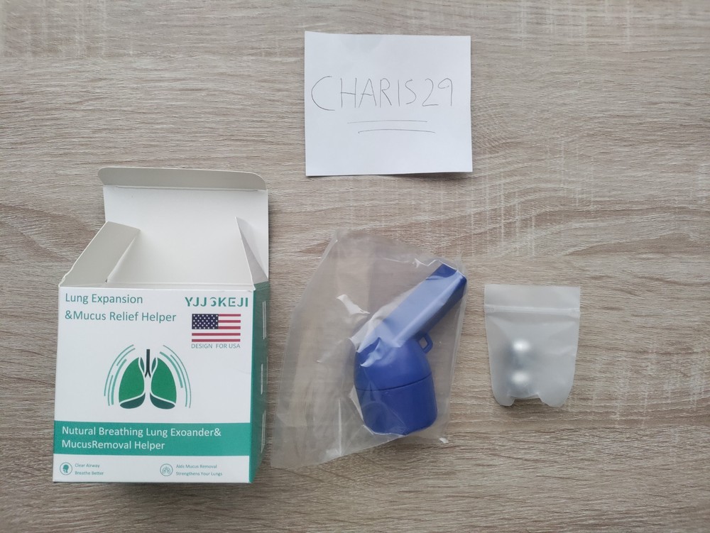 Exercise Device for Lungs, Effectively Enhance Lung Breath Ability (Blue)