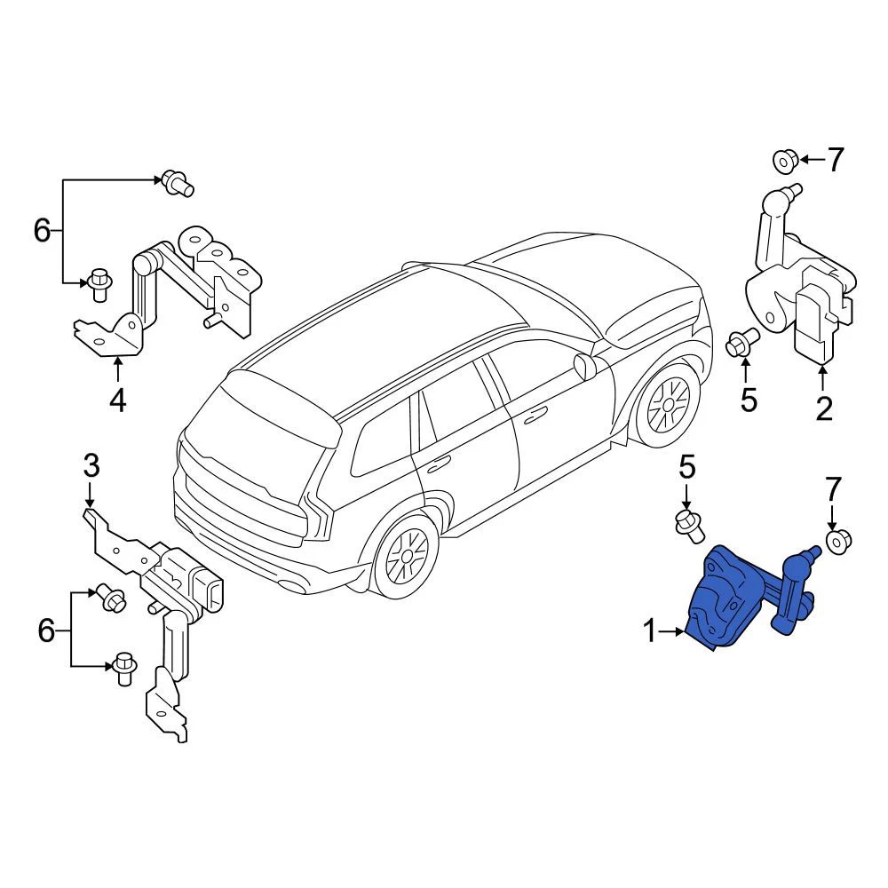 Volvo 32246992 Front Right Headlight Level Sensor
