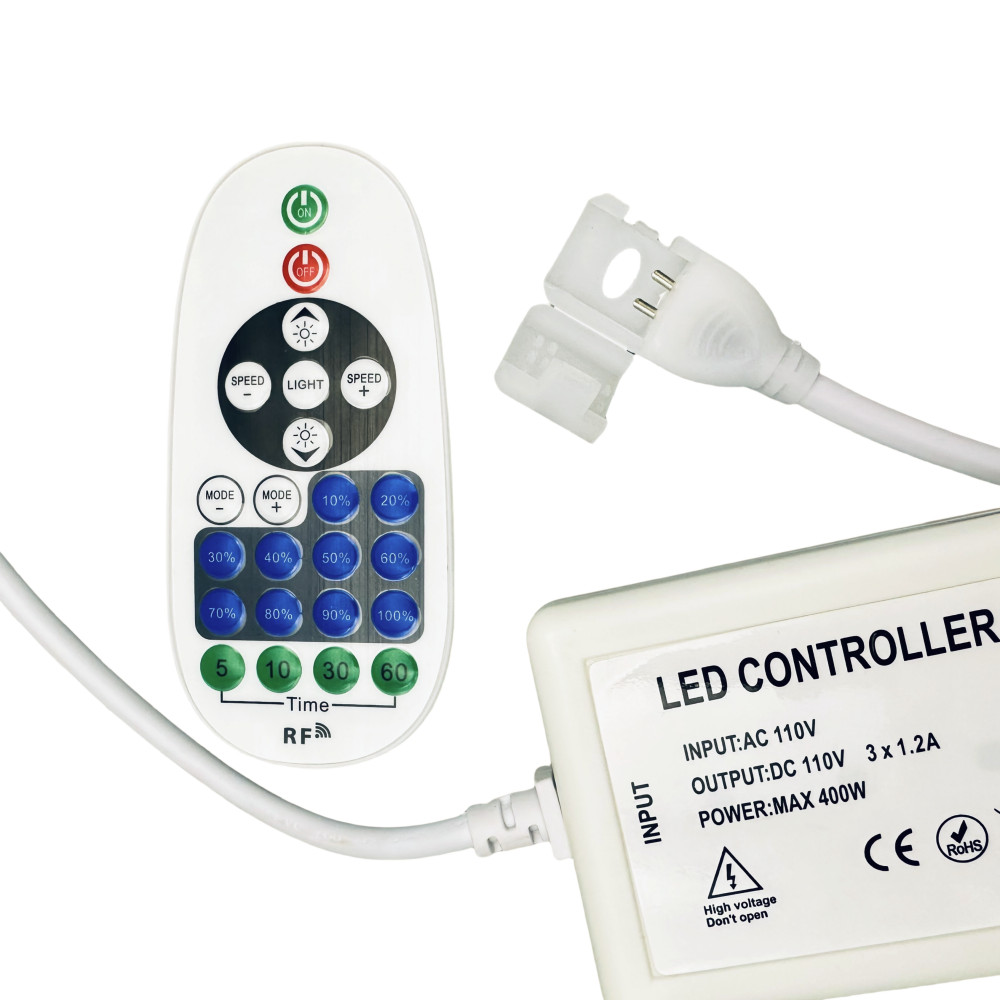 110V 220V LED Dimmer Remote Controller for 12mm*6mm Single Color LED Strip Light