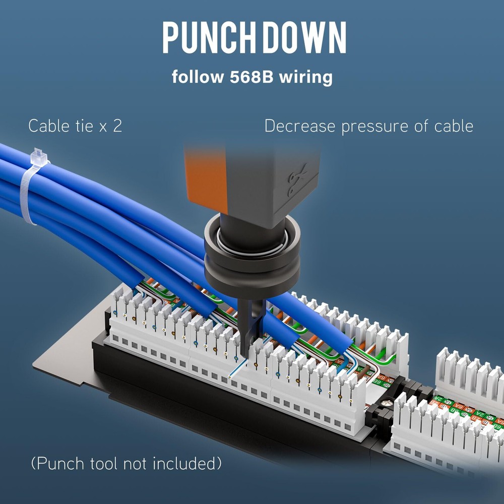 12 Port Patch Panel Mini 12 Port Vertical Patch Panel with Wallmount Bracket ...