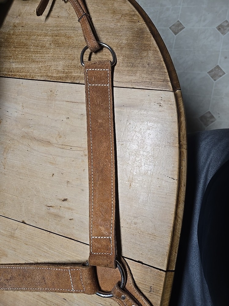 Western Saddle Ranch Style Breastcollar - Rawhide Leather