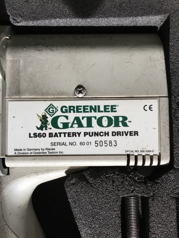 GREENLEE Gator LS60GL With Bits & 12v Battery