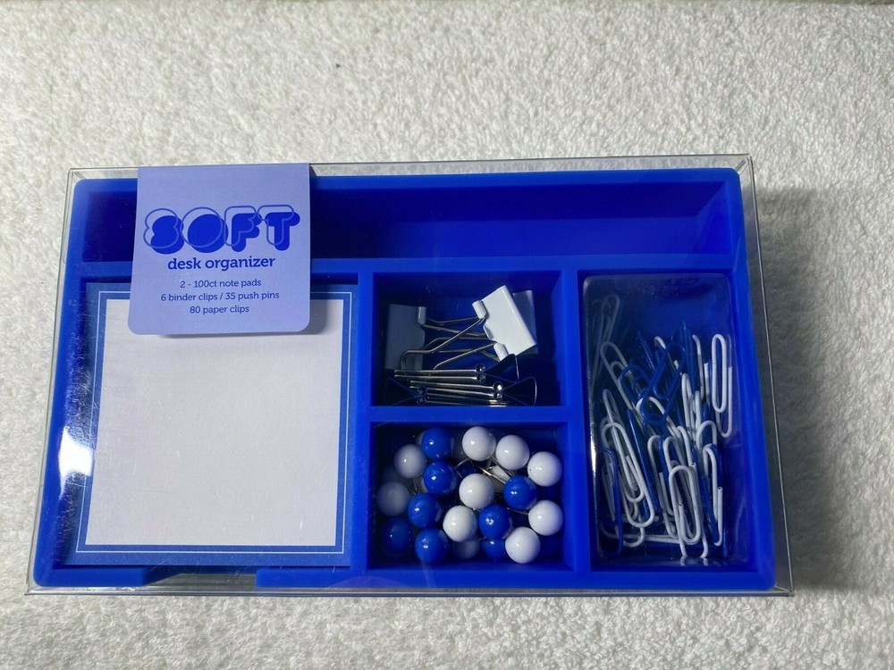 DESK ORGANIZER SOFT BLUE NEW