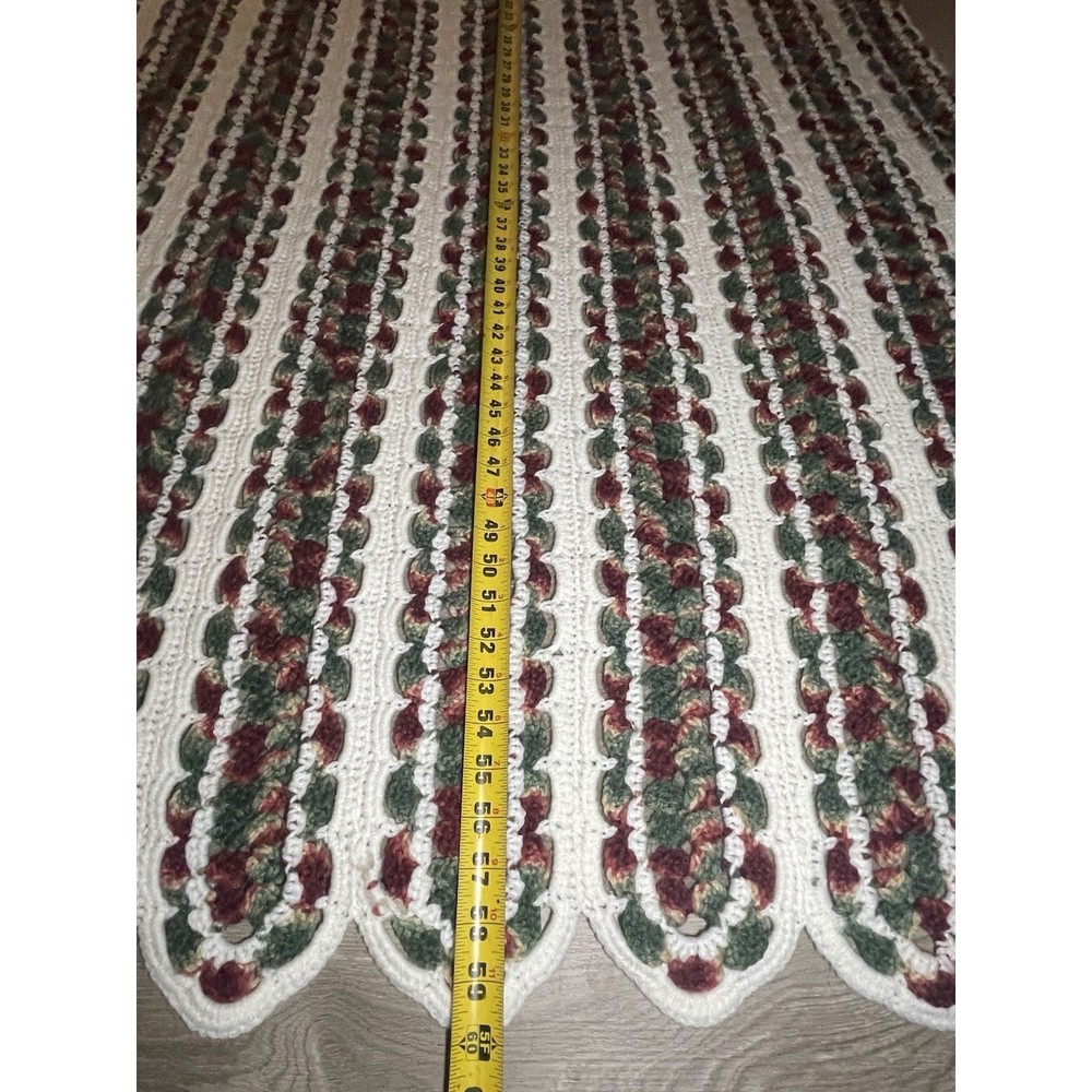 Vintage Crochet Blanket Throw 40”x59”