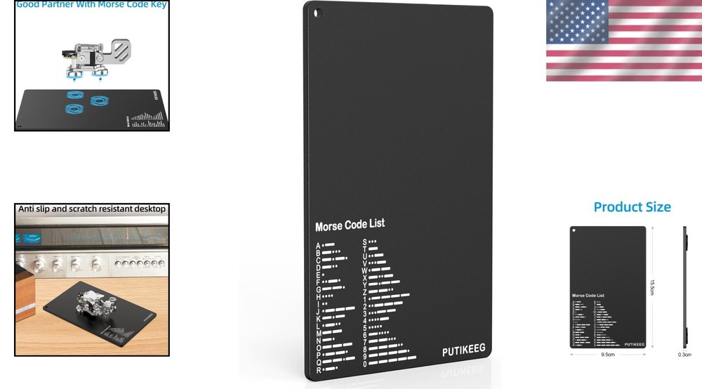 Classic Morse Code Learning Key - Rust-Resistant Steel Table for Enthusiasts