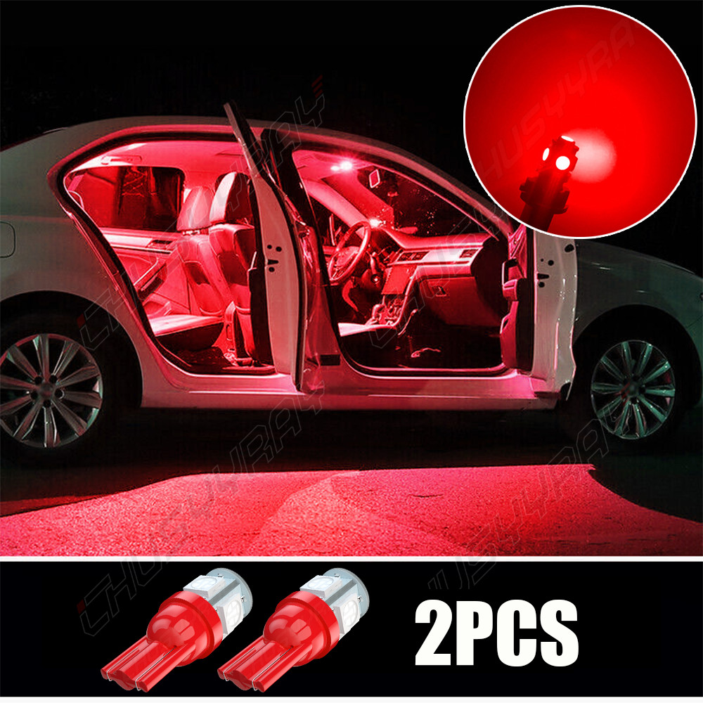 2 x RED Interior LED Light Bulbs Package Kit For Peterbilt 330 379 389