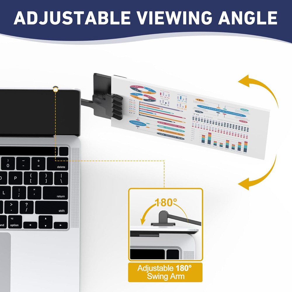 Monitor Mount Document Clip, Document Holder for Typing Clips to Laptops & Monit