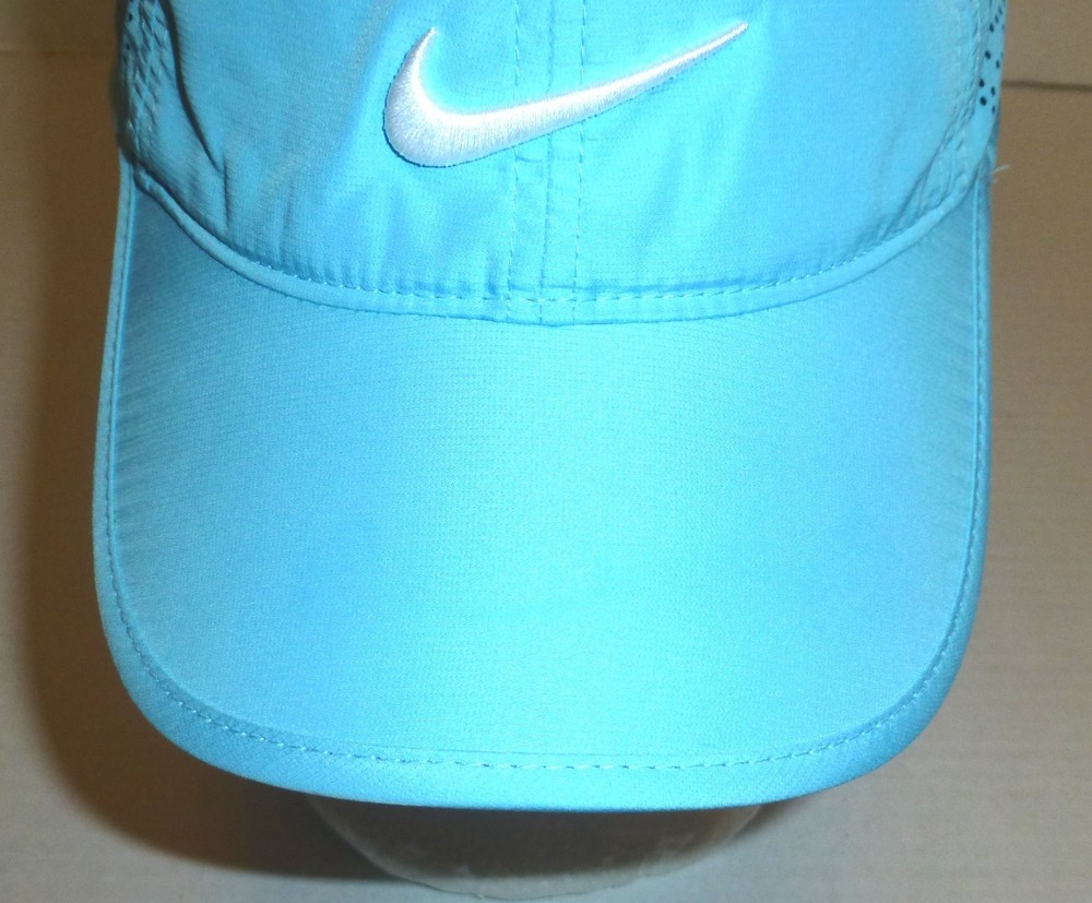Nike Golf Hook & Loop Adjustable Vented Hat Light Blue HAS STAIN PLEASE READ