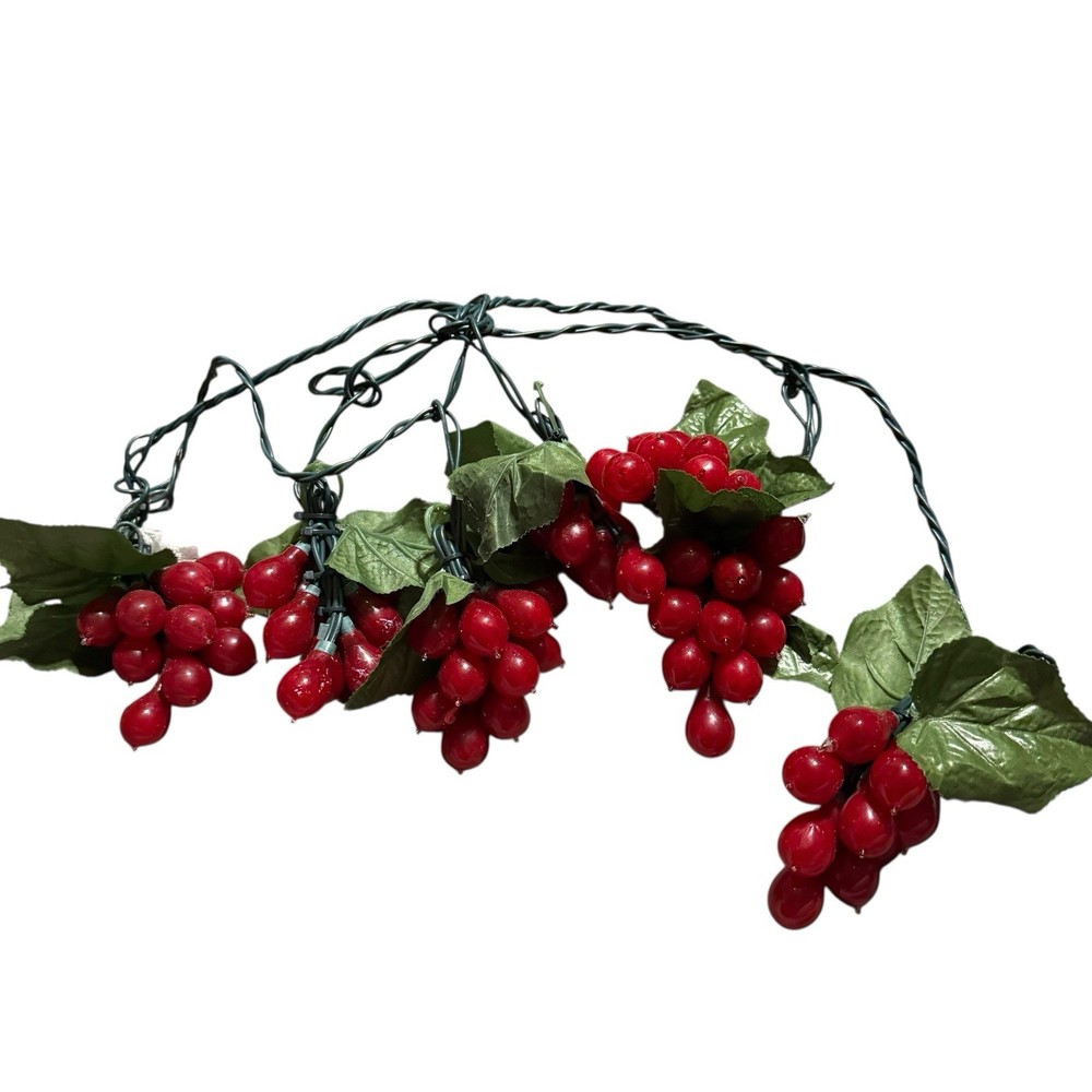 Grape Cluster String Lights Red
