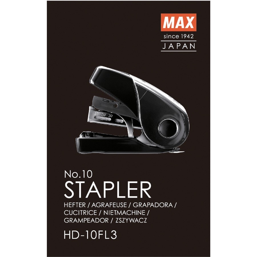 MAX Flat Clinch Mini Stapler (hd10fl3bk)