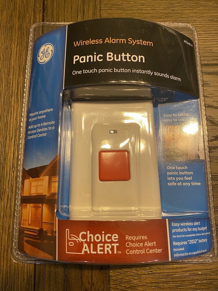 GE Clear Choice Wireless Alarm System Panic Button #45145