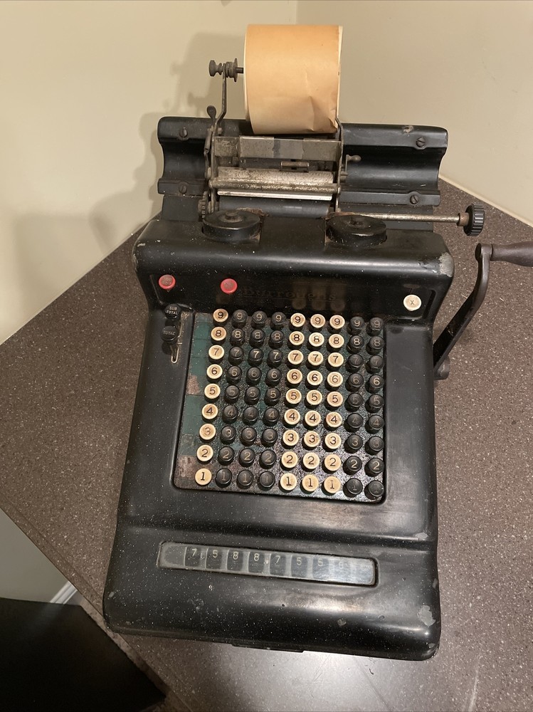 vintage burroughs adding machine