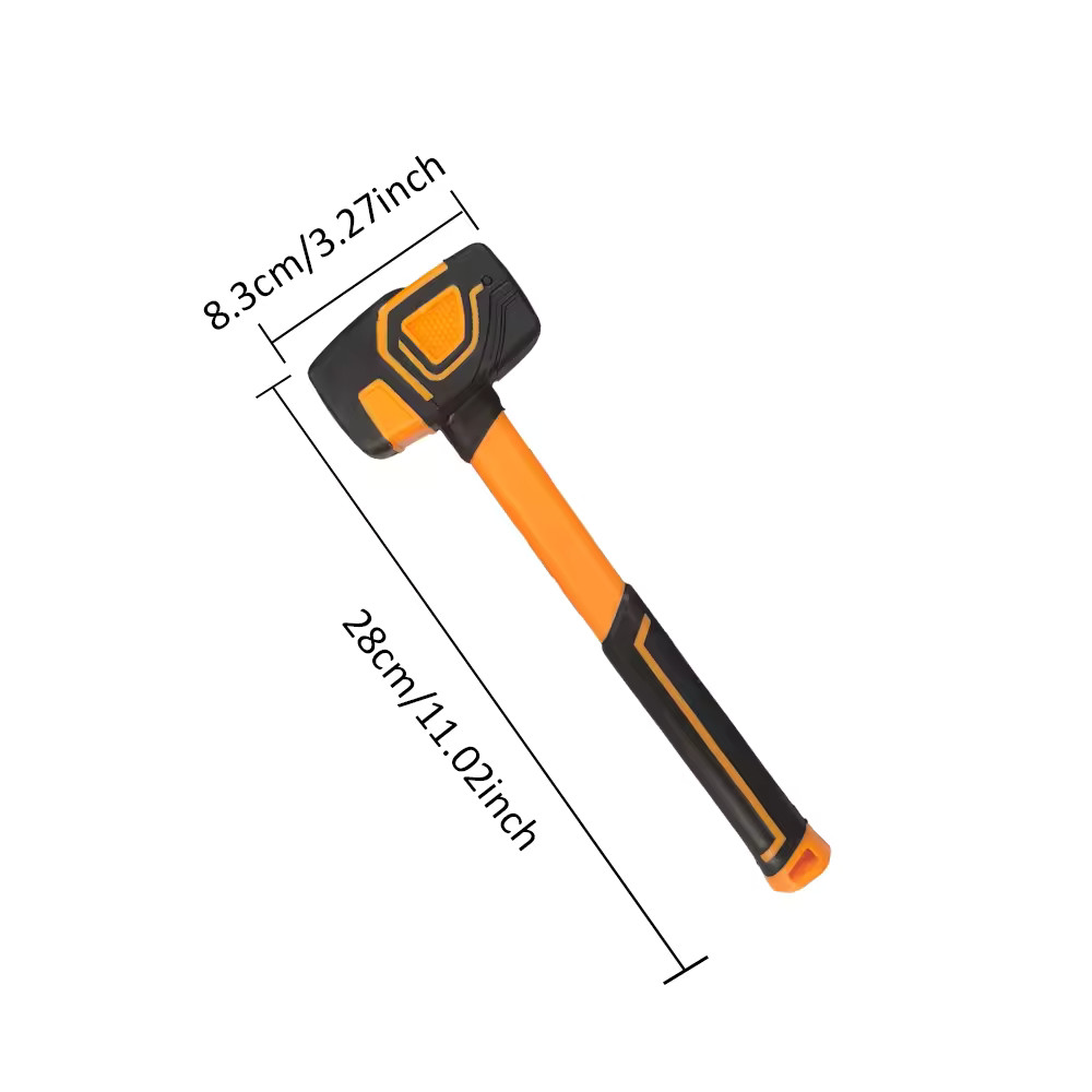 Multifunctional rubber hammer tile soft rubber percussion hammer square hammer