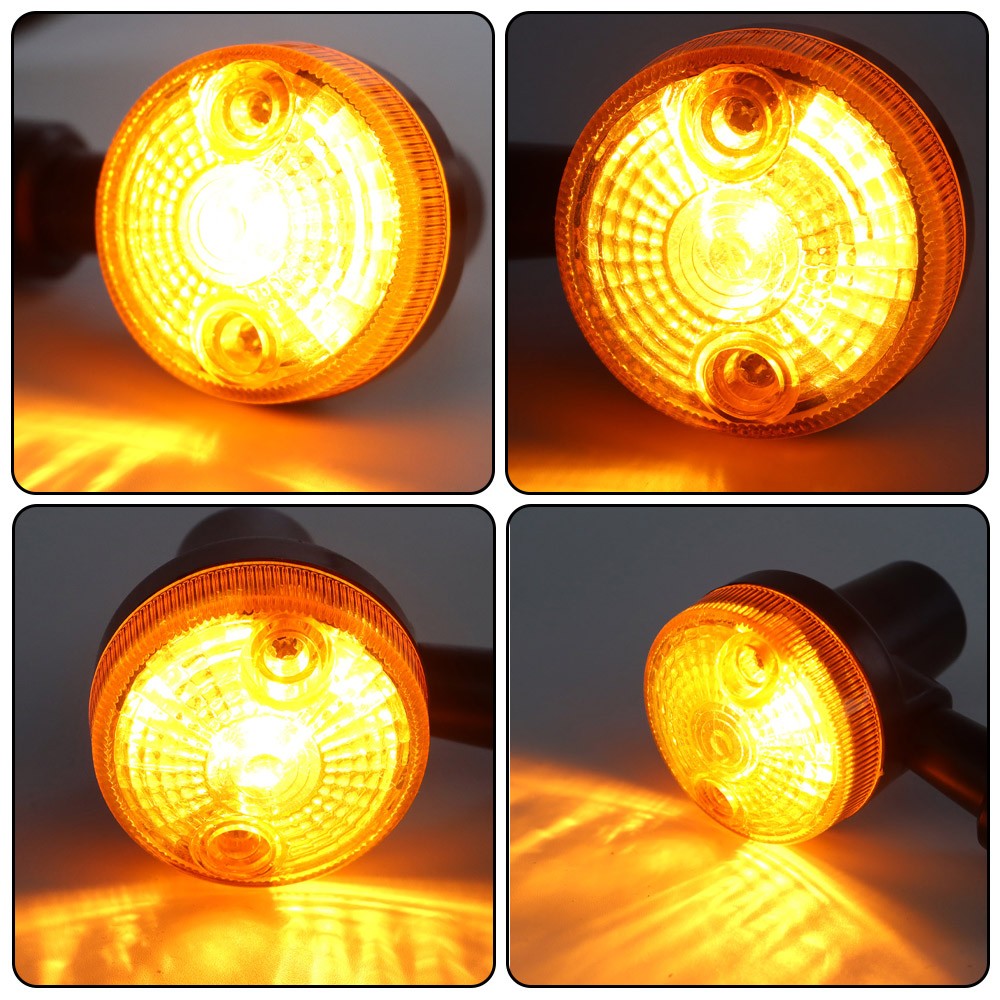 4PCS/Set MotorcycleTurn Signal Indicators Blinker Amber Light Bulb Universal