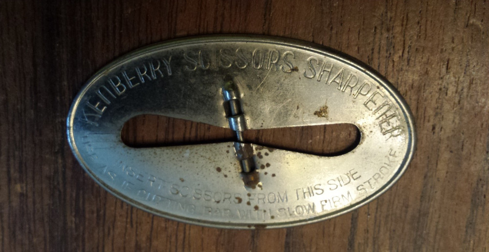 Vintage KENBERRY SCISSORS SHARPENER -some rust