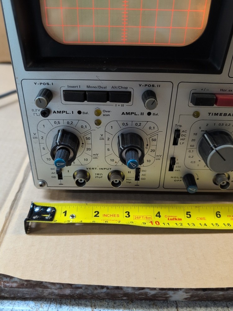 Vintage Oscilloscope, HAMEG, HM 512, Powers on - Not fully tested
