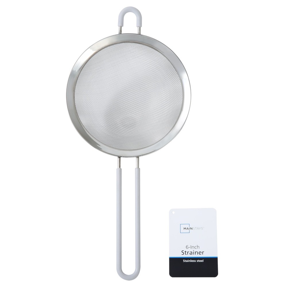 6" Premium Stainless Steel Fine Mesh Strainer, Silver