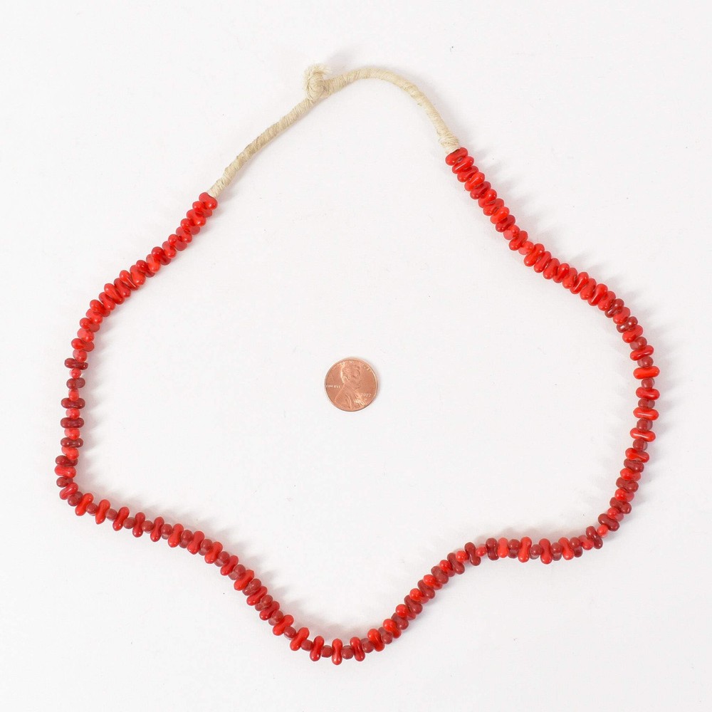 Dog Bone Bohemian Red Trade Beads