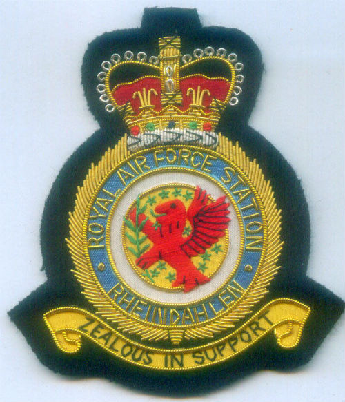 UK Britain RAF Royal Base Station Rheindahlen Squadron Lion Crest Shield Patch