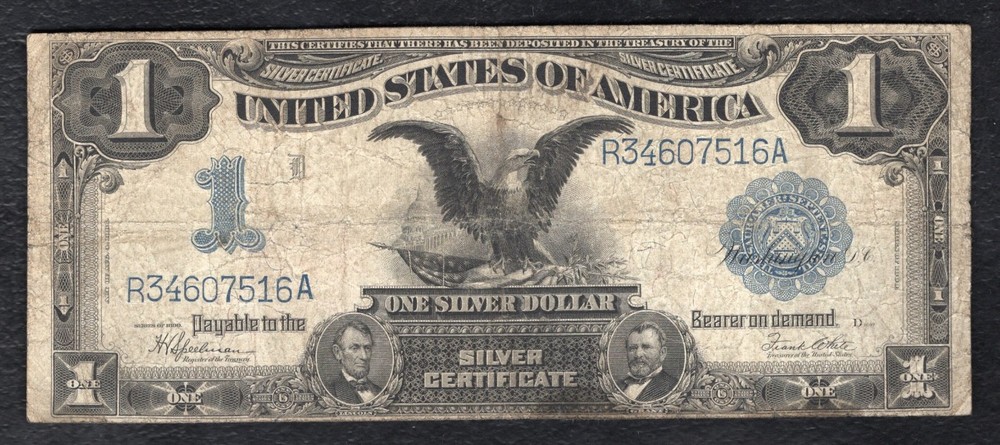 FR. 236 1899 $1 ONE DOLLAR “BLACK EAGLE” SILVER CERTIFICATE NOTE VERY FINE (E)