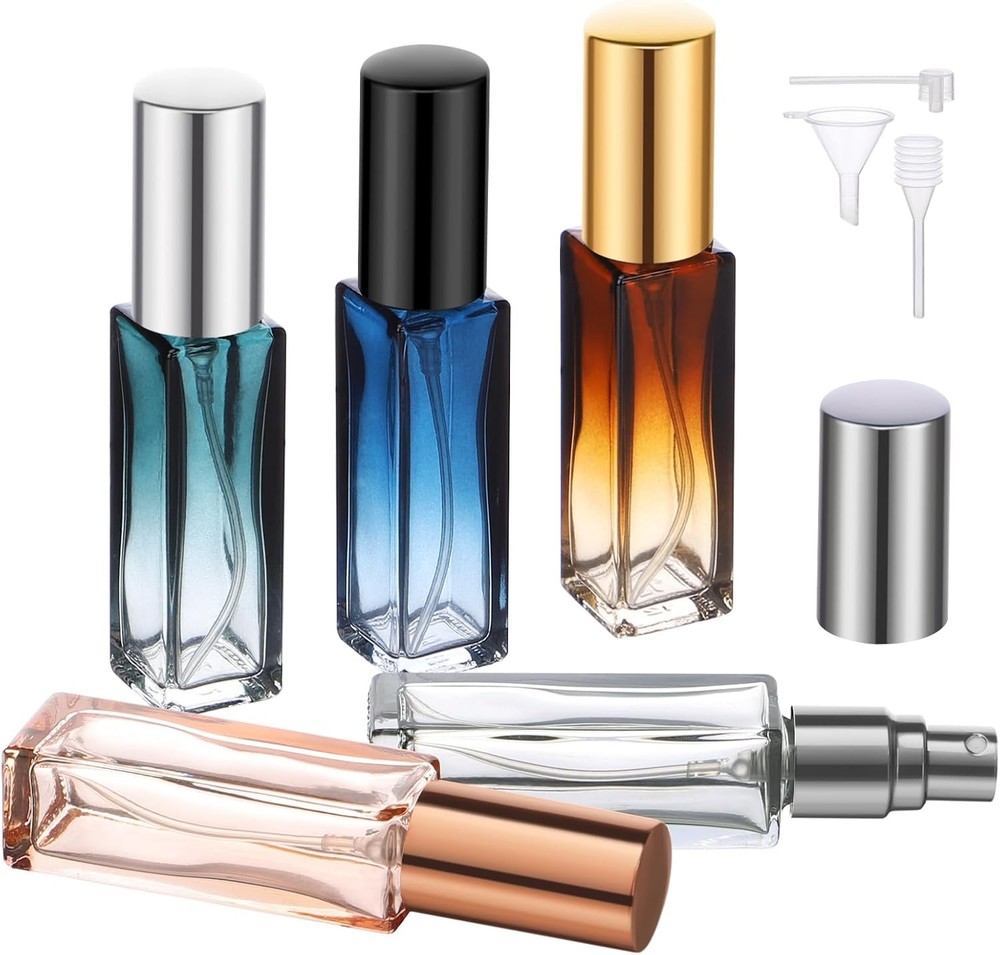 10 Packs Refillable Perfume Bottle 10ML Portable Travel Atomizer Set Empty Mini