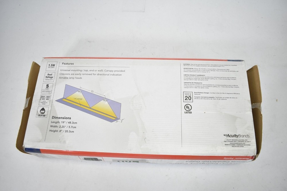 Lithonia Lighting LHQM LED M6 Exit & Emergency Light Combo White Thermoplastic