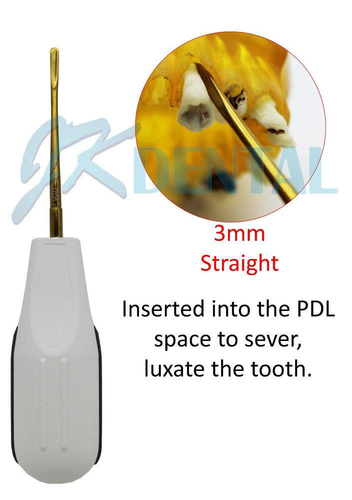 Dental Elevator 3mm Straight Luxating Elevator