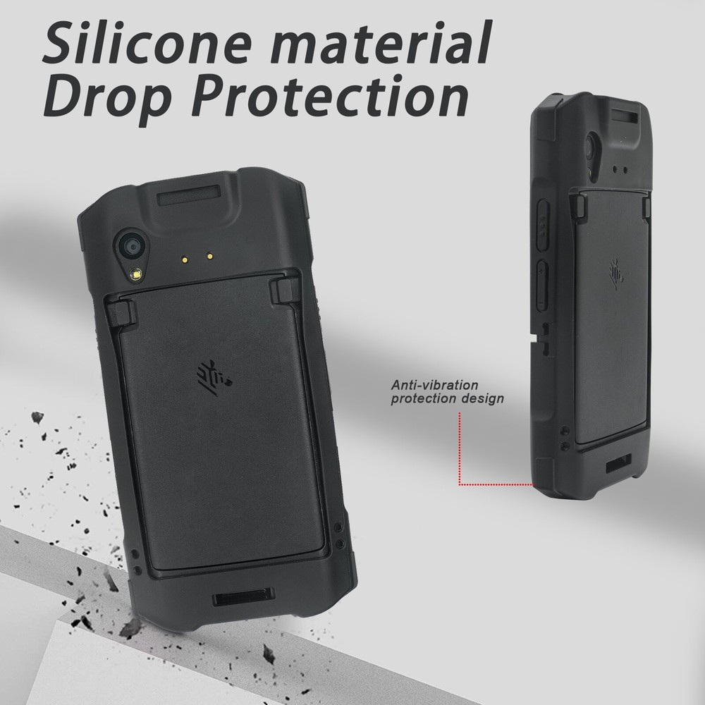 For Zebra TC21 TC26 Protective Cover Case Rugged Boot Barcode Scanner Black