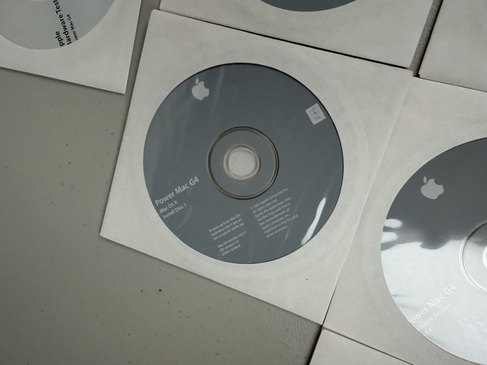 Apple Mac OS X PowerMac G4 Media 7 Disk Install Software Restore Hardware Test