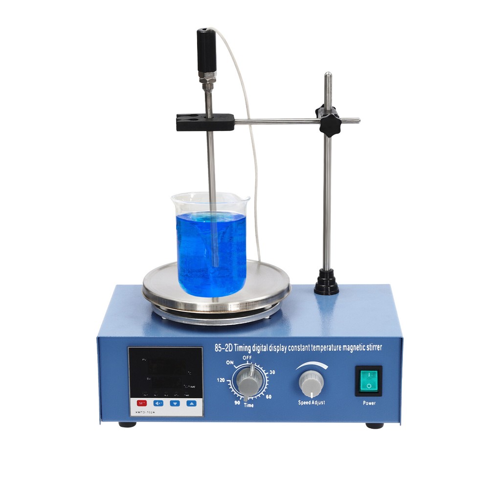 Digital Lab Hotplate Magnetic Stirrer Heating Mixer Plate Timer Function 500W US