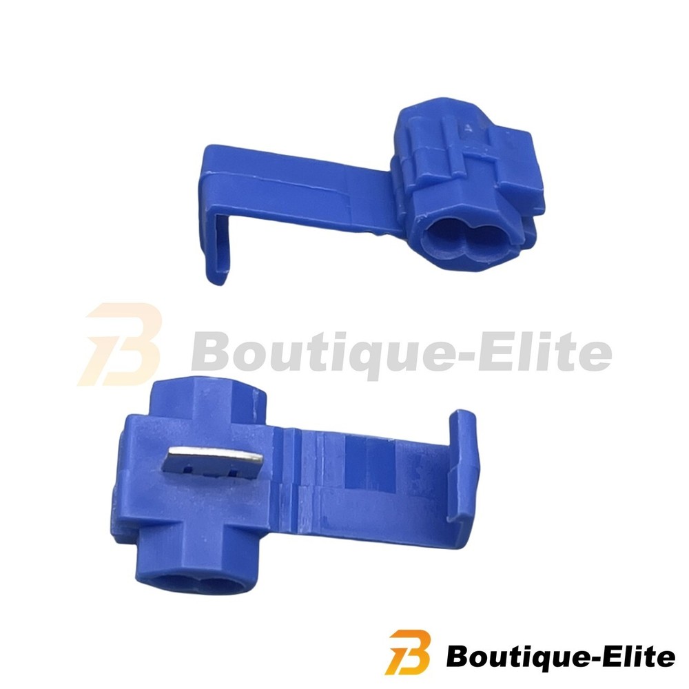 100-PCS Blue Electrical Cable Connectors Quick Splice Lock Wire Terminals Crimp