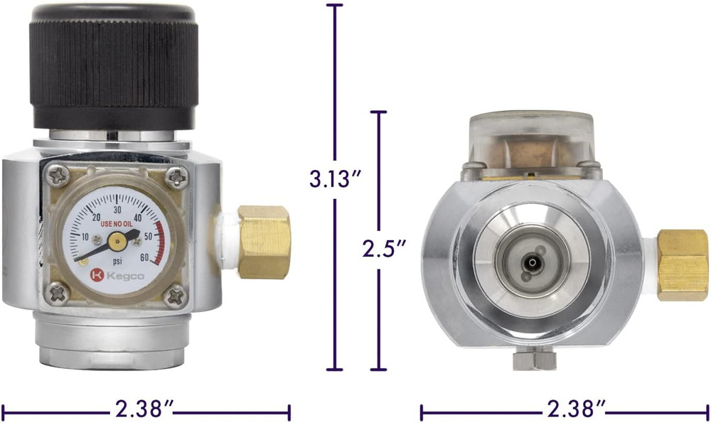 CO2 Regulator, Mini, Aluminum