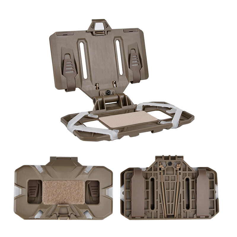 Folded Tactical Vest Front Molle Admin Pouch Navigation Board Phone Flip Holder