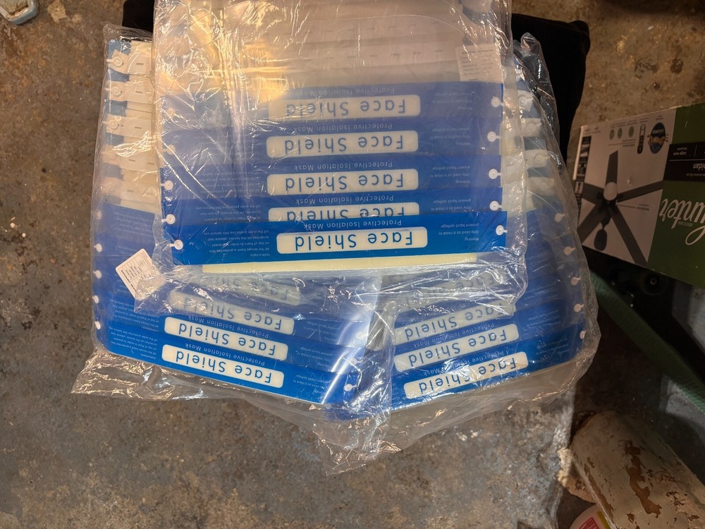 3 Ten-Pack Protective Face Shield Clear (30 Masks) (New In Original Packaging)