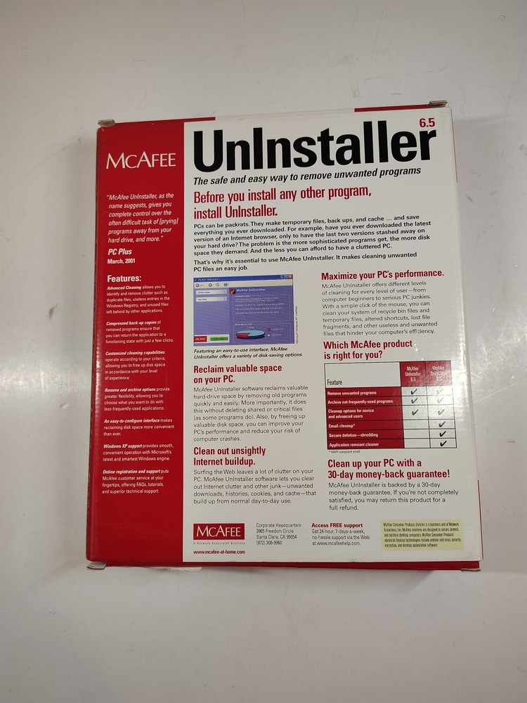 McAfee Uninstaller 6.5 (Rare)