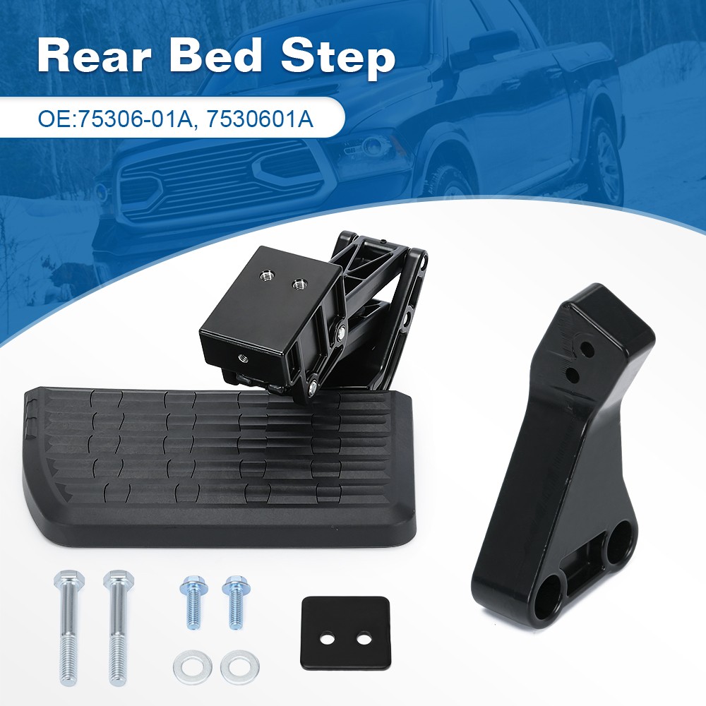 Rear Bed Step For Ram 1500 2500 3500 2010-2017 2018 Retractable Bumper Side Step