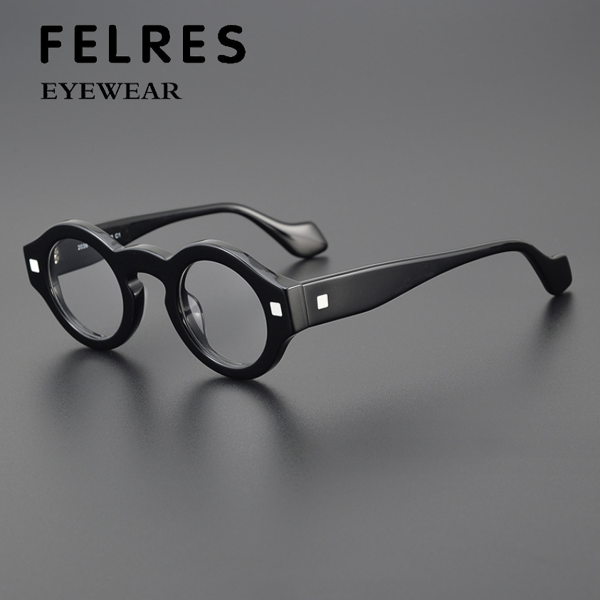 Round Thick Frame Blue Light Blocking Reading Glasses For Men Clear Lens Glasses