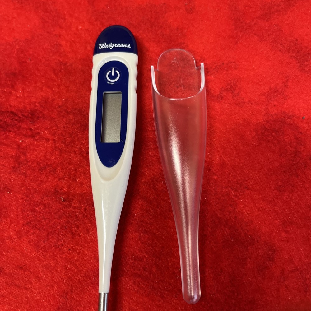 WALGREENS DIGITAL THERMOMETER w/ COVER CASE (k)