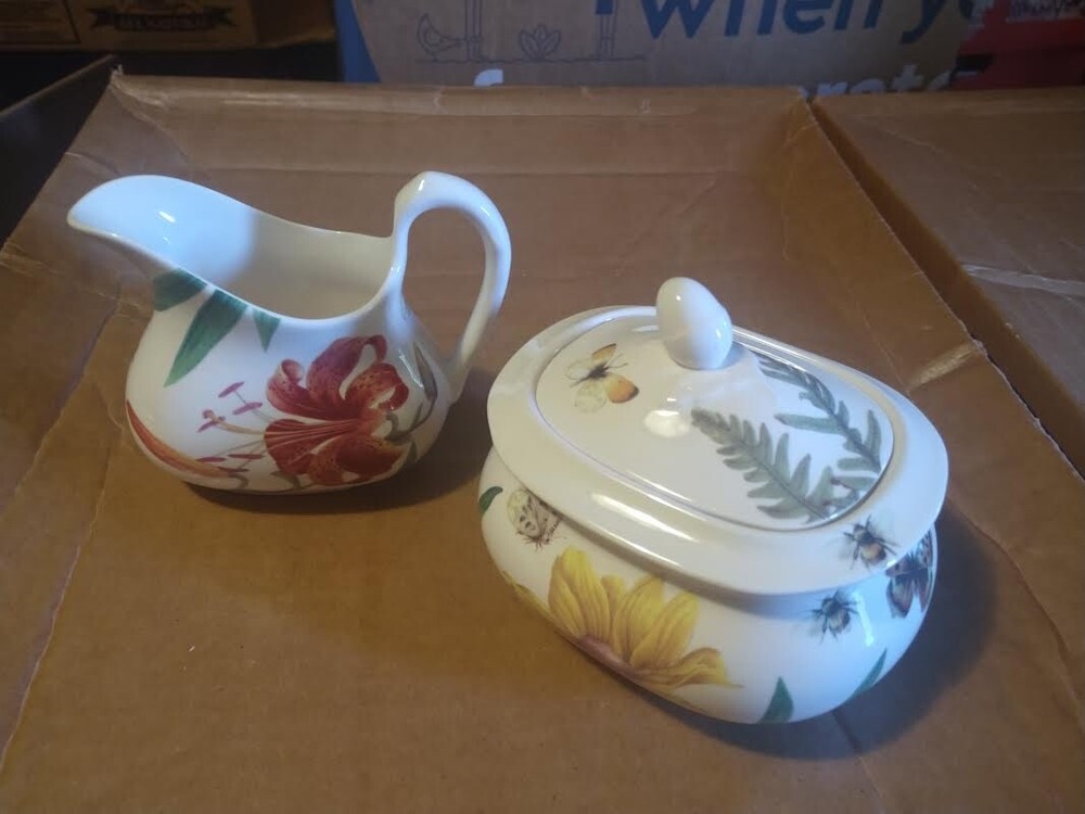 Spode Floral Haven Cream & Sugar