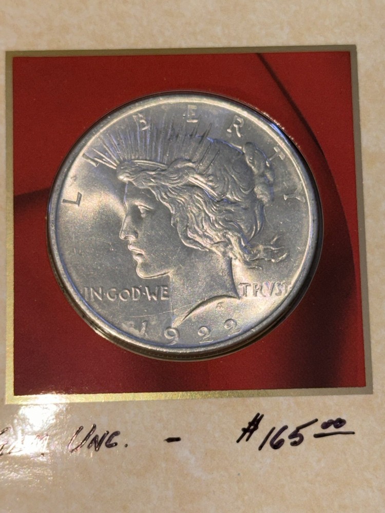 1922 Peace Silver Dollar - 90% US Coin Uncirculated