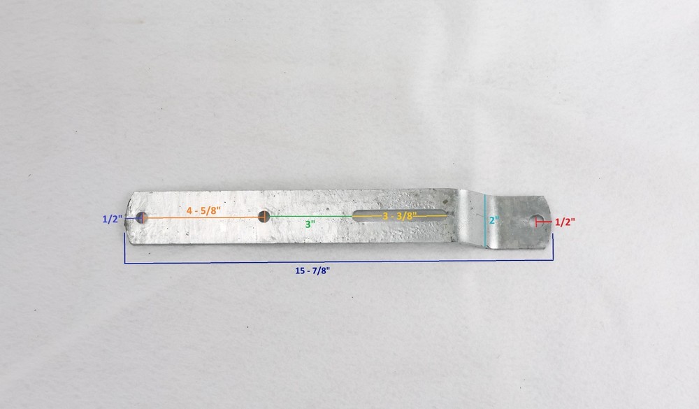 EZ Loader Boat Trailer Keel Roller Mount Strap Galvanized Bracket 250-017248-10