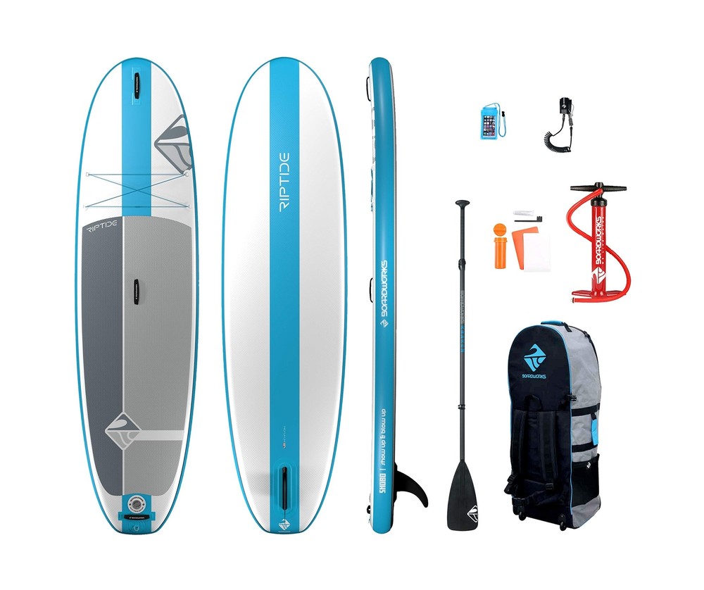Boardworks SHUBU Riptide Inflatable Stand-Up Paddle Board (iSUP) | SUP Packag...