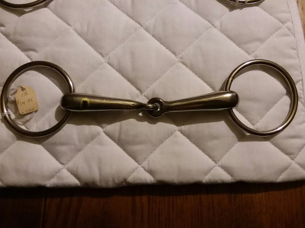 Stainless Steel 5 1/2" Ring Snaffle Bit New