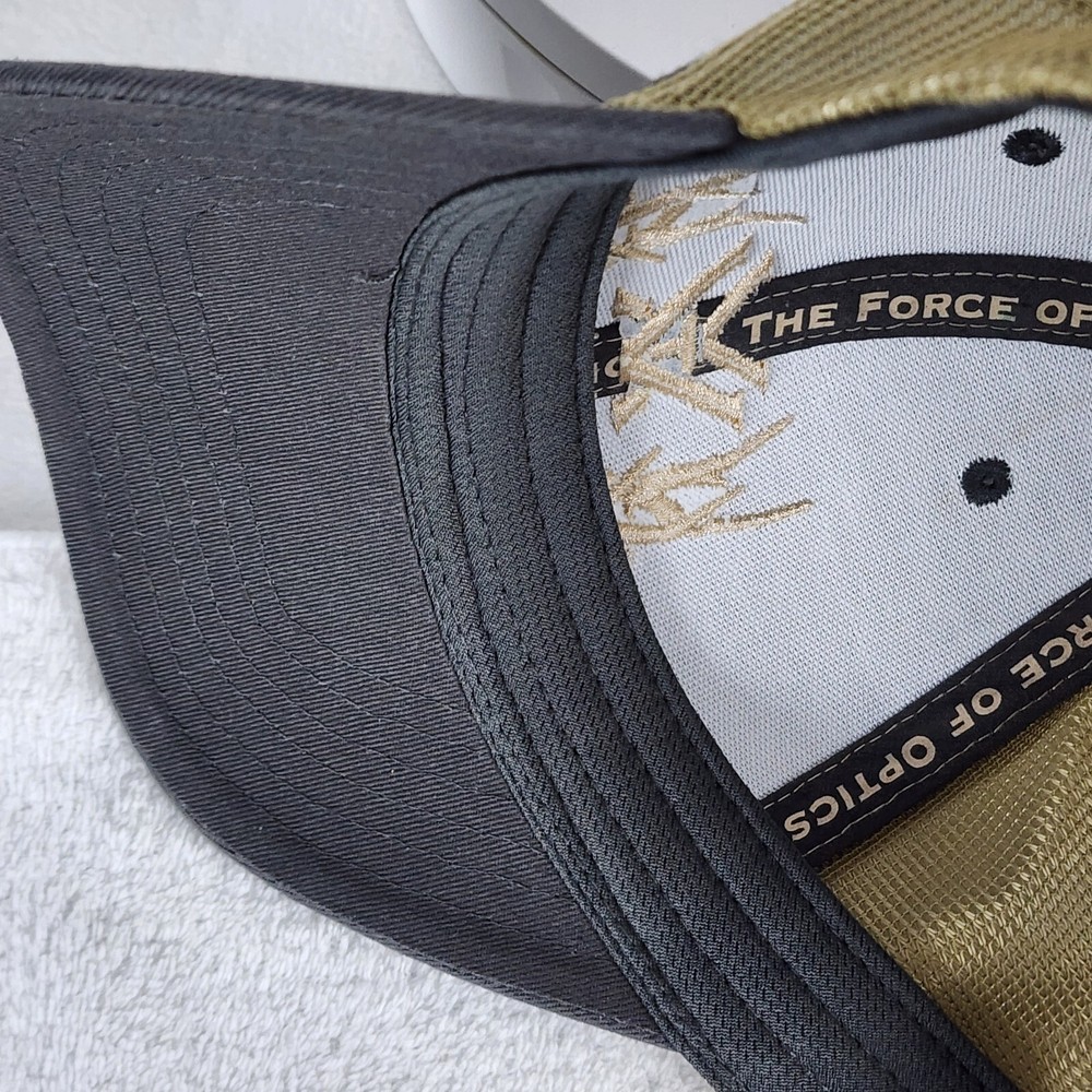 Vortex Optics Vortex Mule Deer Embroidered 6 Panel Gray/Gold Mesh Snapback Hat
