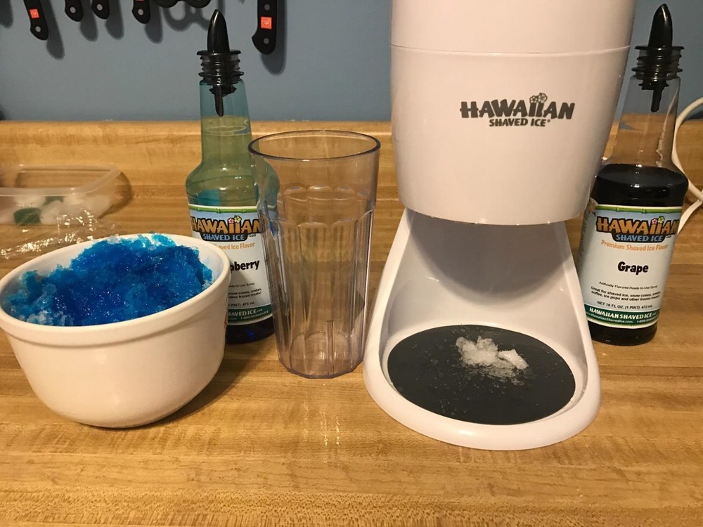 Electric Shaved Ice Maker Bundle - 3 Syrups, Accessories